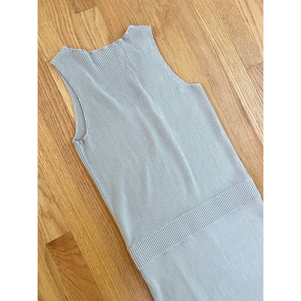 ALLSAINTS Rassa Ribbed drop waist sweater  Dress V-neck, sleeveless, small midi - Picture 11 of 13